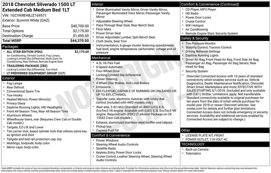 2018 Chevrolet Silverado 1500 LT