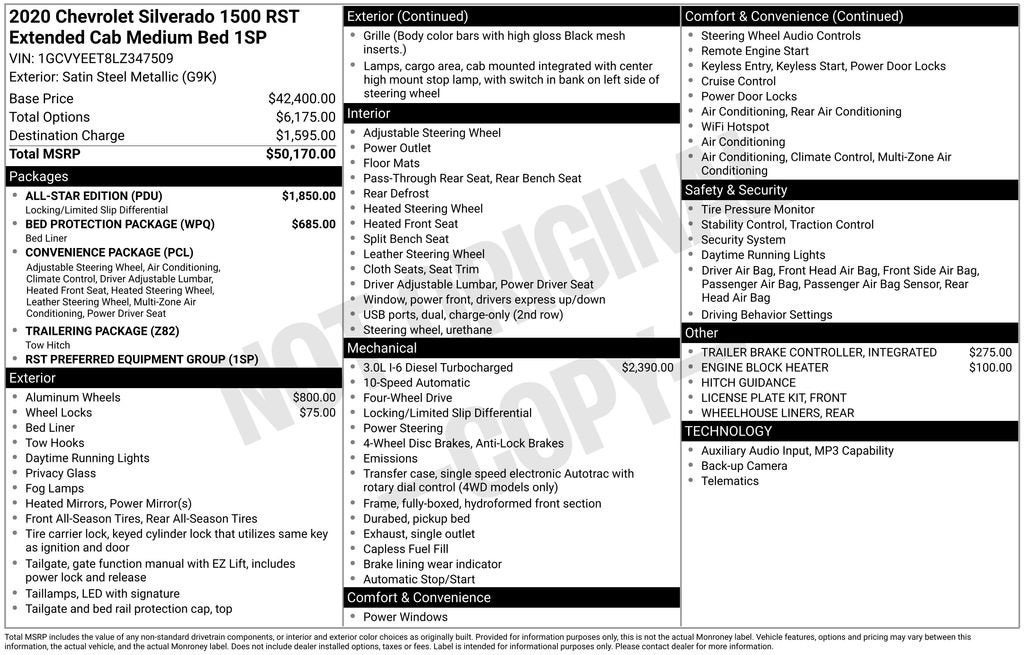 2020 Chevrolet Silverado 1500 RST
