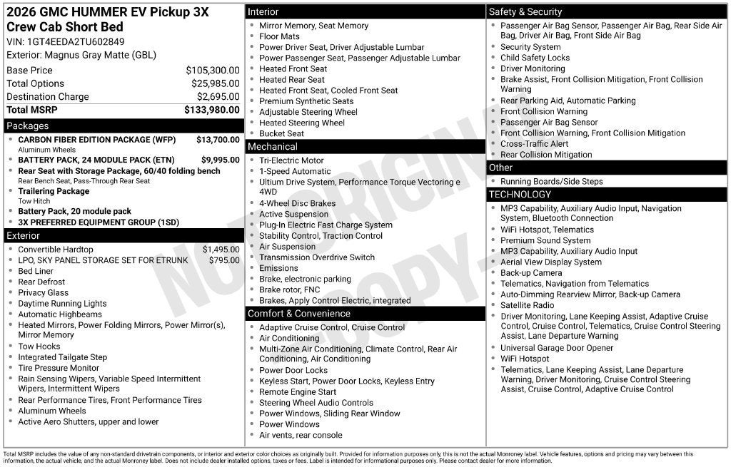 2026 GMC HUMMER EV Pickup 3X