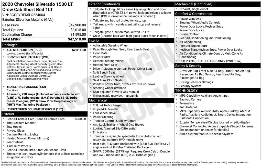 2020 Chevrolet Silverado 1500 LT