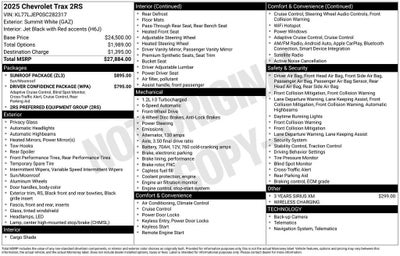 2025 Chevrolet Trax 2RS