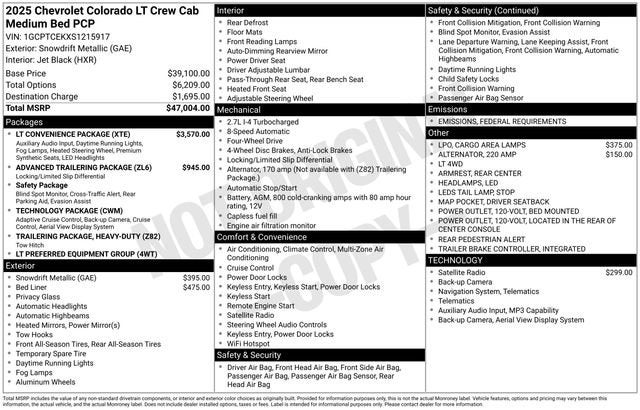 2025 Chevrolet Colorado WT/LT