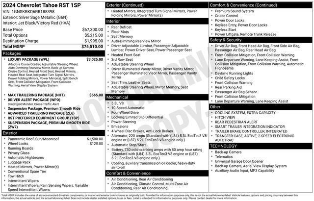 2024 Chevrolet Tahoe RST