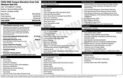 2026 GMC Canyon Elevation