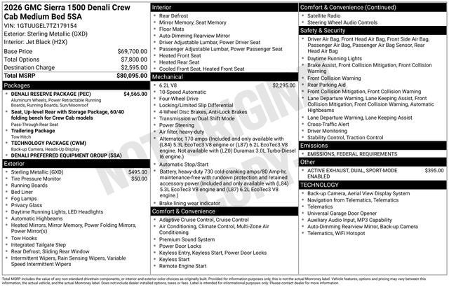 2026 GMC Sierra 1500 Denali