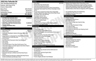 2022 Kia Telluride SX