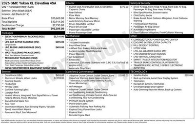 2026 GMC Yukon XL Elevation