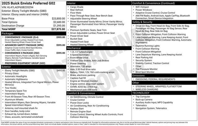 2025 Buick Envista Preferred